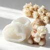 Flexible Sheep Craft Form for Candle Making, Featuring a Flower-Carrying Animal with Clear Wool and Flower Texture for Decorative Casting Projects