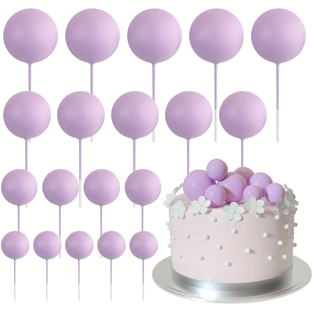 20Pcs Happy Birthday Cake Gold And Silver Foam Ball Wedding Party Birthday Cake Anniversary Party Decor DIY Christmas Decoration
