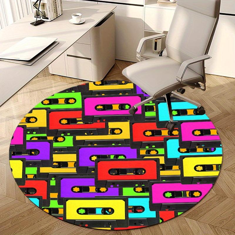 S Music Hit Cd Round Rug Nonslip Area Rug Office Chair Mat Carpet For Living Room Bedroom Home Decor