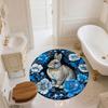 Cartoon Bunnies pattern round rug,Carpet Rug for Living Room Bedroom Playroom ,Non-slip Floor Mat,Holiday Gifts and Birthday Gifts.