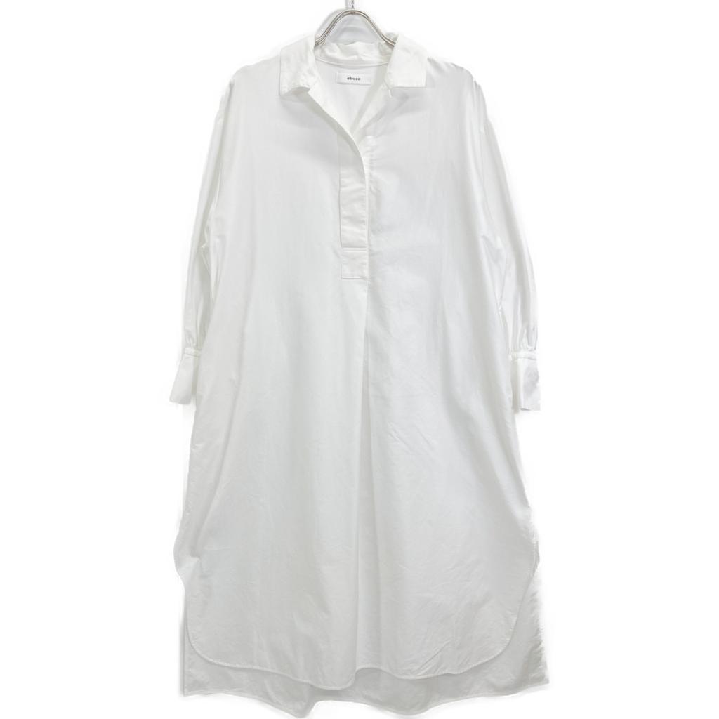 ebure White cotton twill shirt dress dress 36 whiteUsed