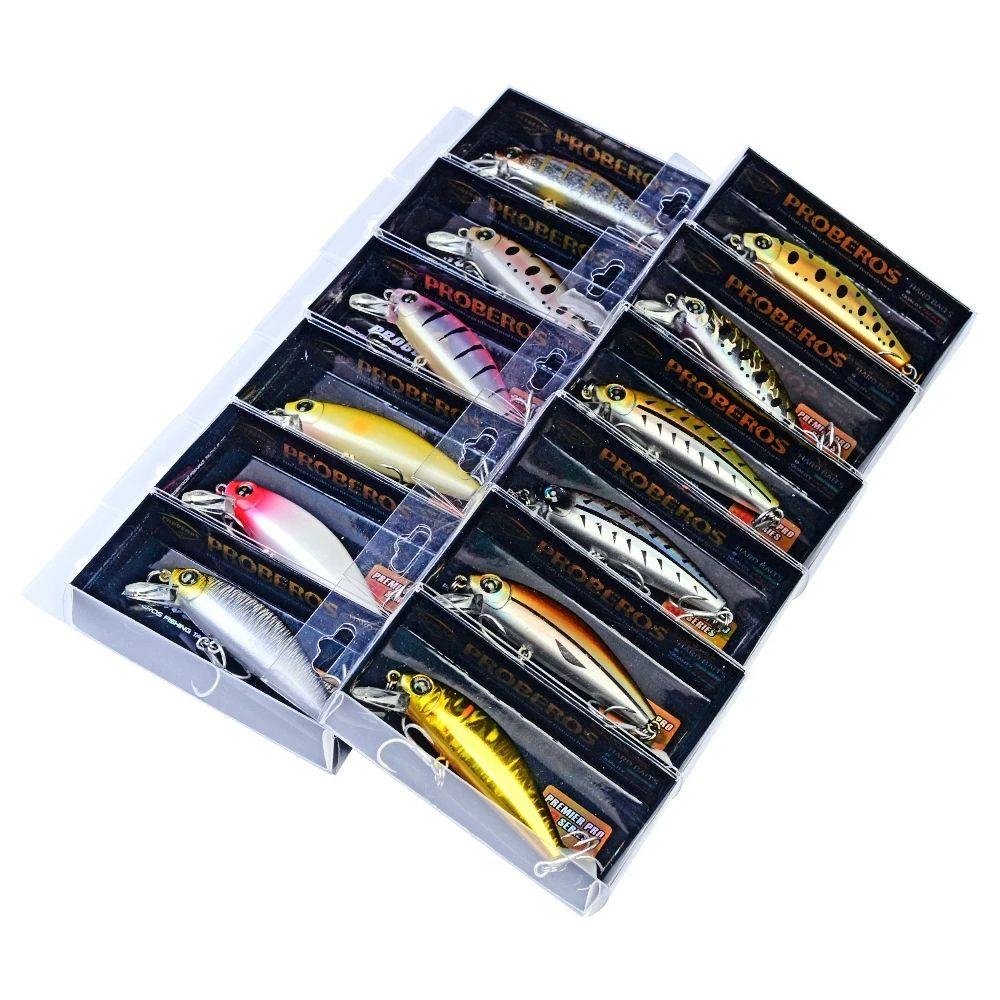 Japan Design Tackle Crankbaits Fish Hooks Winter Fishing Minnow Lures Slowly Sinking Minnow Baits