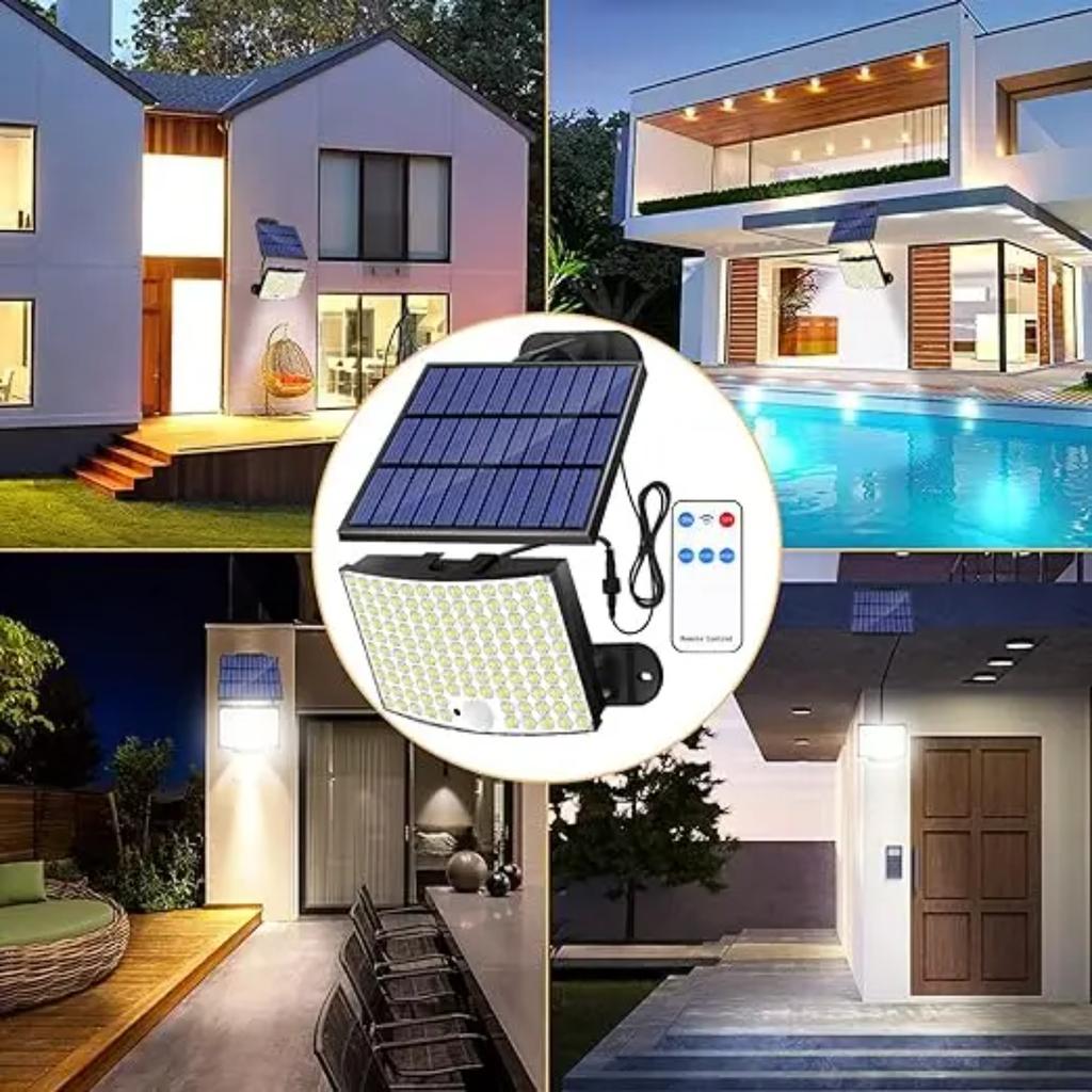 160/128 LED Outdoor Solar Street Lamp with 3 Modes Wall Lamps Waterproof PIR Motion Sensor Garden Park Decoration Light