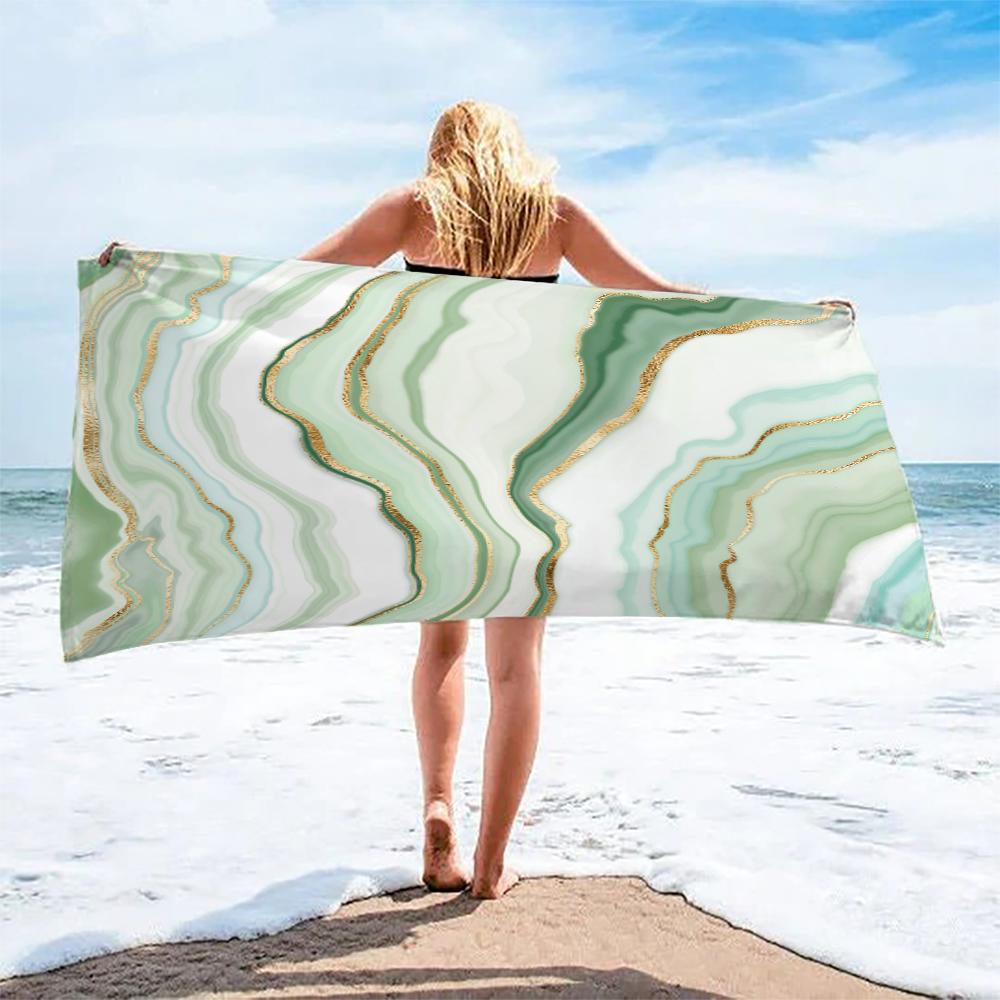 

Marbling Towel Microfiber Beach Towel Absorbent Quick dry Soft Yoga Swimming Resort Mountain Climbing Towel W40*H60(CM)
