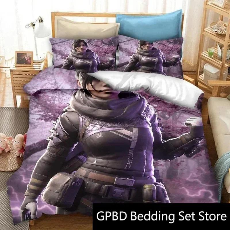 3D Print Apex Legends Game Bedding Set Double Twin King Duvet Cover Comforter Pillowcase Boys Girls Adults Bedroom