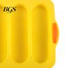Baguette Baking Mold 4 Grids Food Grade Tray Silicone Anti-scalding Bread for Restaurant