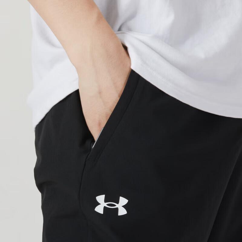 Under Armour Solid Color Loose Breathable Straight Leg Knit Sports Pants Men bottoms Black 23600701-001