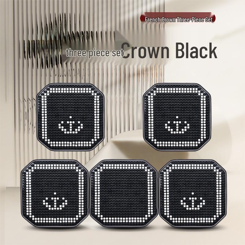 Sommer Bilseteputesett - Pustende, Ventilert, Design med treperler, 3 deler for komfortabel kjøring