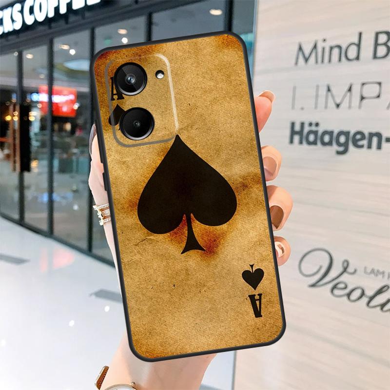 Ace of Spades Case For Realme 15 14 13 12 11 Pro Plus GT6 GT7 Pro C55 C51 C35 C53 C61 C65 C67 C63 C71 C75