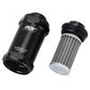 VR - PQY BLACK AN6 / AN8 / AN10 Inline Fuel Filter E85 Ethanol With 100 Micron Stainless Steel Element and PQY Sticker Fuel Filters5