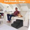 3 Step Pet Stairs High Density Soft Foam Small Dog Ramp Ladder Stair Removable and Washable Non-Slip Dog/Cat Steps Pet Supplies