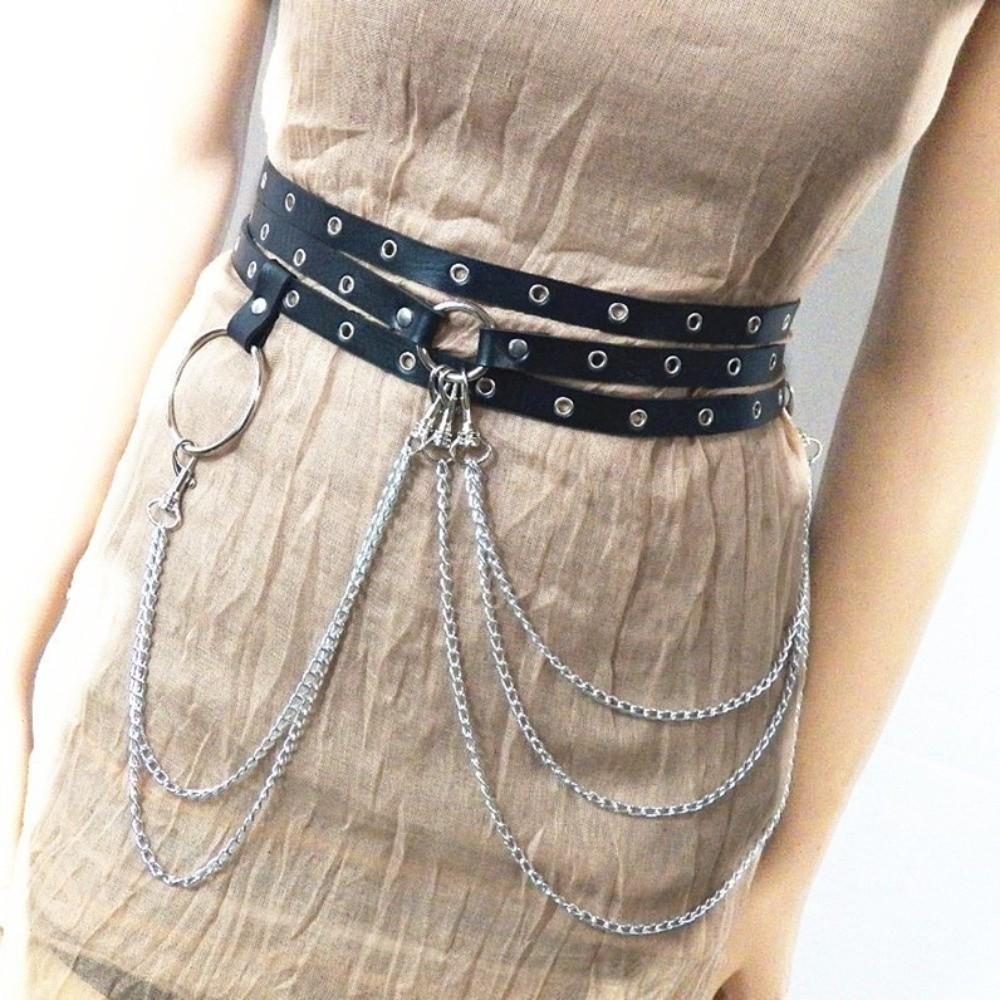 JK PU Leather Belt Extended Dress Waist Chain Fashion Women Waist Belt  Girls
