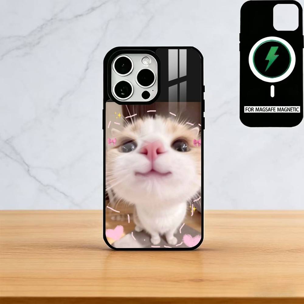 Pet Cat Funny memes Phone Case For iPhone17,16,15,14,13,12,11 Plus,Pro Magnetic with Magsafe Wireless Charging