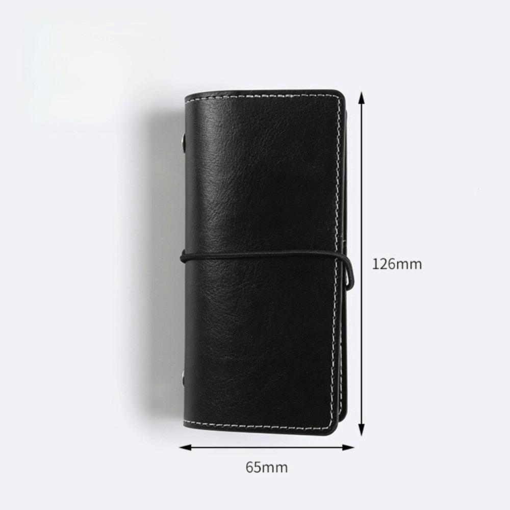 Portable Refillable Pocket Notebook PU Leather Notebook Soft Cover Metal Ring Binder Daily Notes