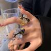 Punk Rhinestone Bee Ring Enamel Design Colorful Bee Ring Trendy Vintage Bee Ring  Casual Wear