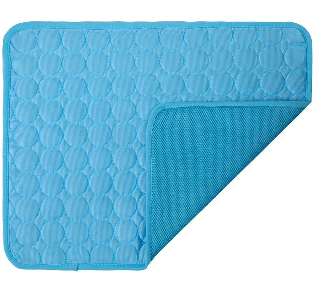 

Dog Cooling Pad Ice Silk Fabric Self Cooling Gel Breathable Washable Summer Pet Mat for Dogs Cats Sofa Kennel Bed Comfortable La XS (29X39cm) синій