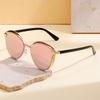 New Ins Popular Cat Eye Sunglass Women Brand Designer Polarized Oval Mirror Sun Glasses for Ladies Party Shopping Eyeglasses
