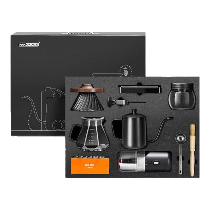 PAKCHOICE Pour-Over Coffee Maker & Grinder Set