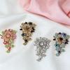 Sparkly Rhinestone Flower Brooch Pins Multicolor Exquisite Design Corsage Jewelry Accessories For Wedding Party Daily Wear