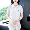 2026 Women's Casual Slimming Short-Sleeve Polo Shirt