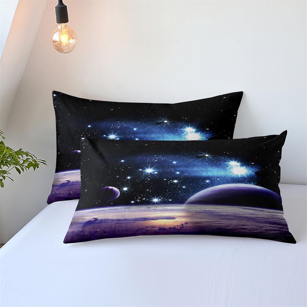 Space Star Bettwäsche-Set Dreiteilig 3D Digitaldruck Bettbezug