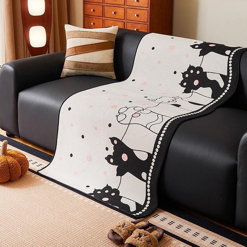 Cartoon Style Special-Shaped Sofa Cushion Is Universal In All Seasons New Straight-Breasted Leather Sofa Seat Cushion Fixed Non-Slip Cover