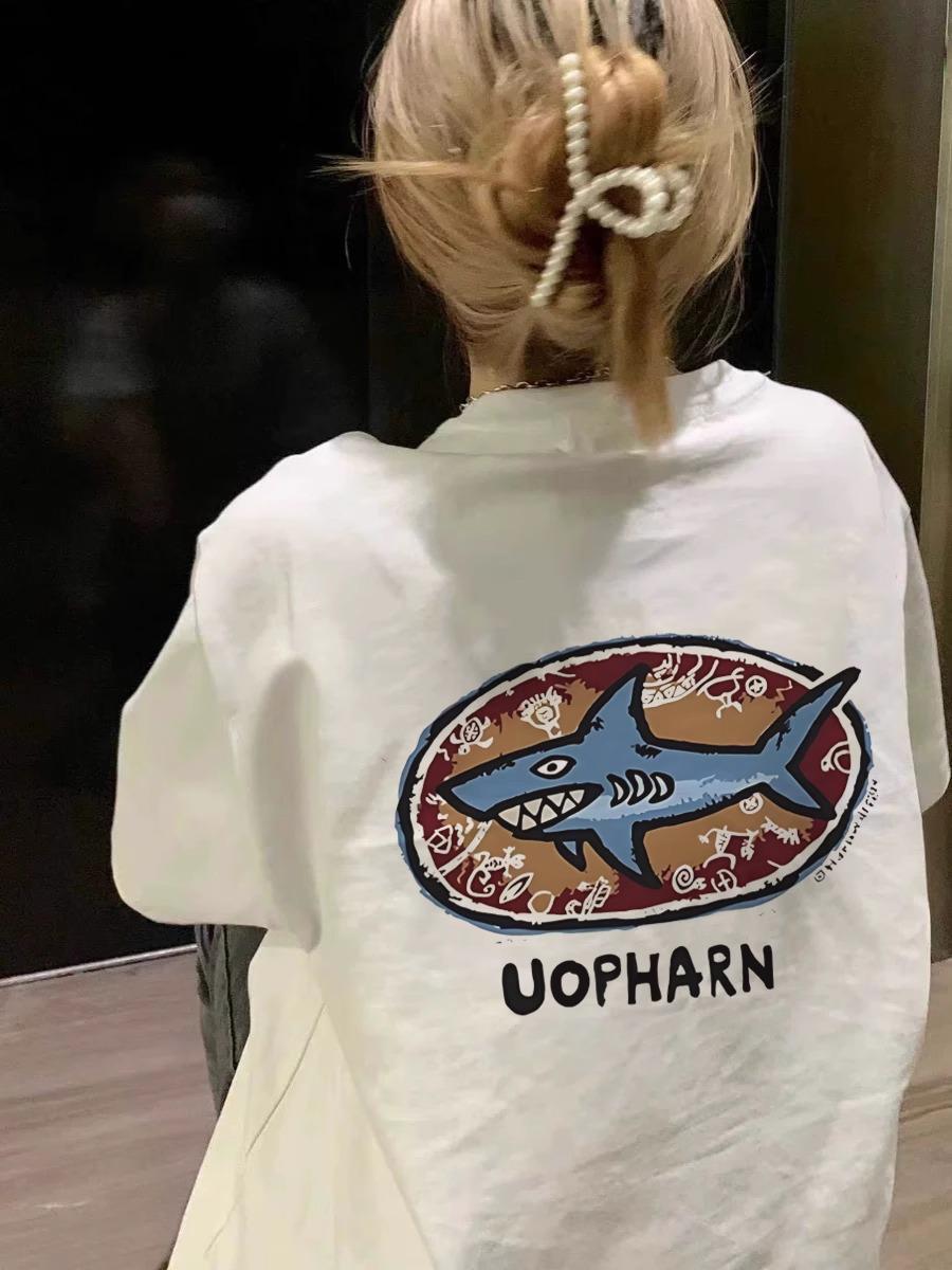 

American Retro Women s Pure Cotton Short Sleeve T-Shirt - 2025 Summer High Street Design L абрикосовий