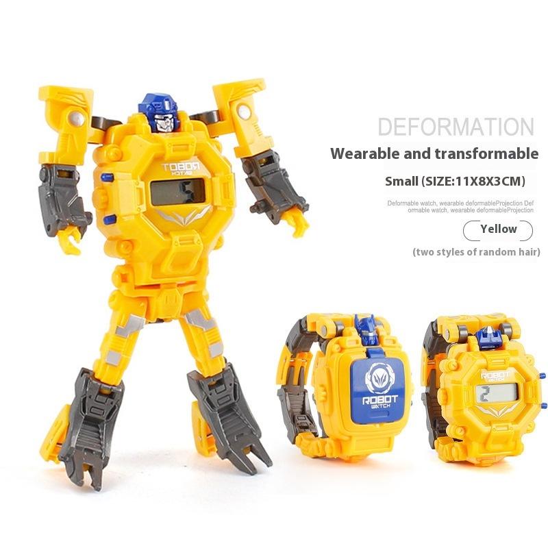 

Механический робот деформация электронные часы игрушка детский сад начальная школа дети крутая игрушка яйцо твистер подарок