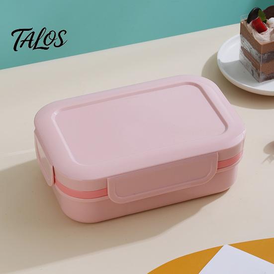 Food Grade Plastic Bento Microwave Safe Lunch Box with Utensils, Multi Compartment for Adults, Daily Meal Prep Workers Portable Container Leak-Proof