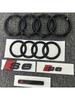 Neues 4-Ringe-Logo ABS Schwarz Für AUDI S6 2020-2023 Auto Motorhaube Frontgrill Emblem Heckklappe Abzeichen Aufkleber 2 Stück S6 1 Stück Audi Sport