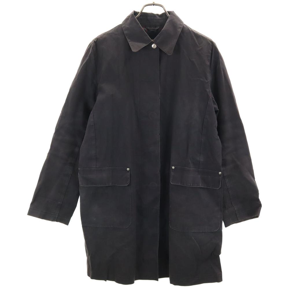 HERMES Made in Scotland Stainless collar coat M Brown Special wing Women Used