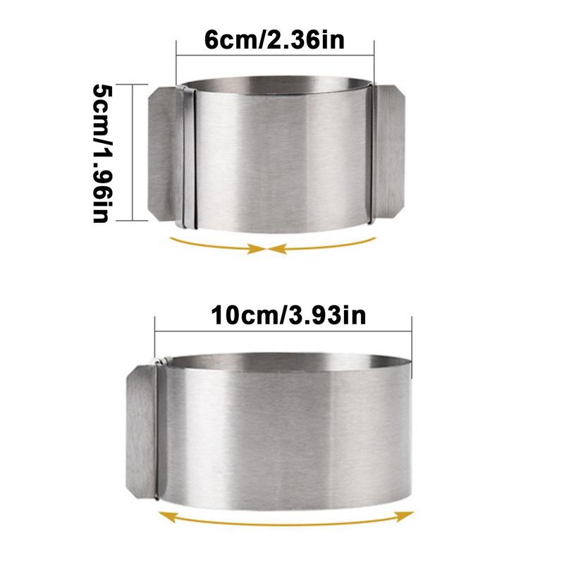 Einstellbare Mousse Ring & Kuchen Kragen Surround Film Futter Ring Formen 3D Runde Backform Küche Dessert Dekoration Werkzeuge