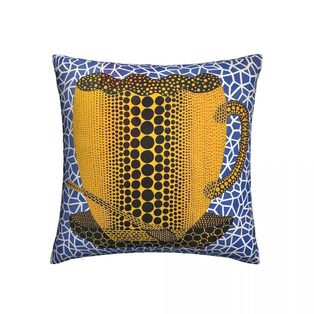 Yayoi Kusama Square Pillow Case Decorative Pillow Art Abstract Dots Pumpkin Polka Pop Aesthetic Custom Pillowcover Home Decor