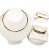European and American style color necklace bracelet set light luxury women's jewelry