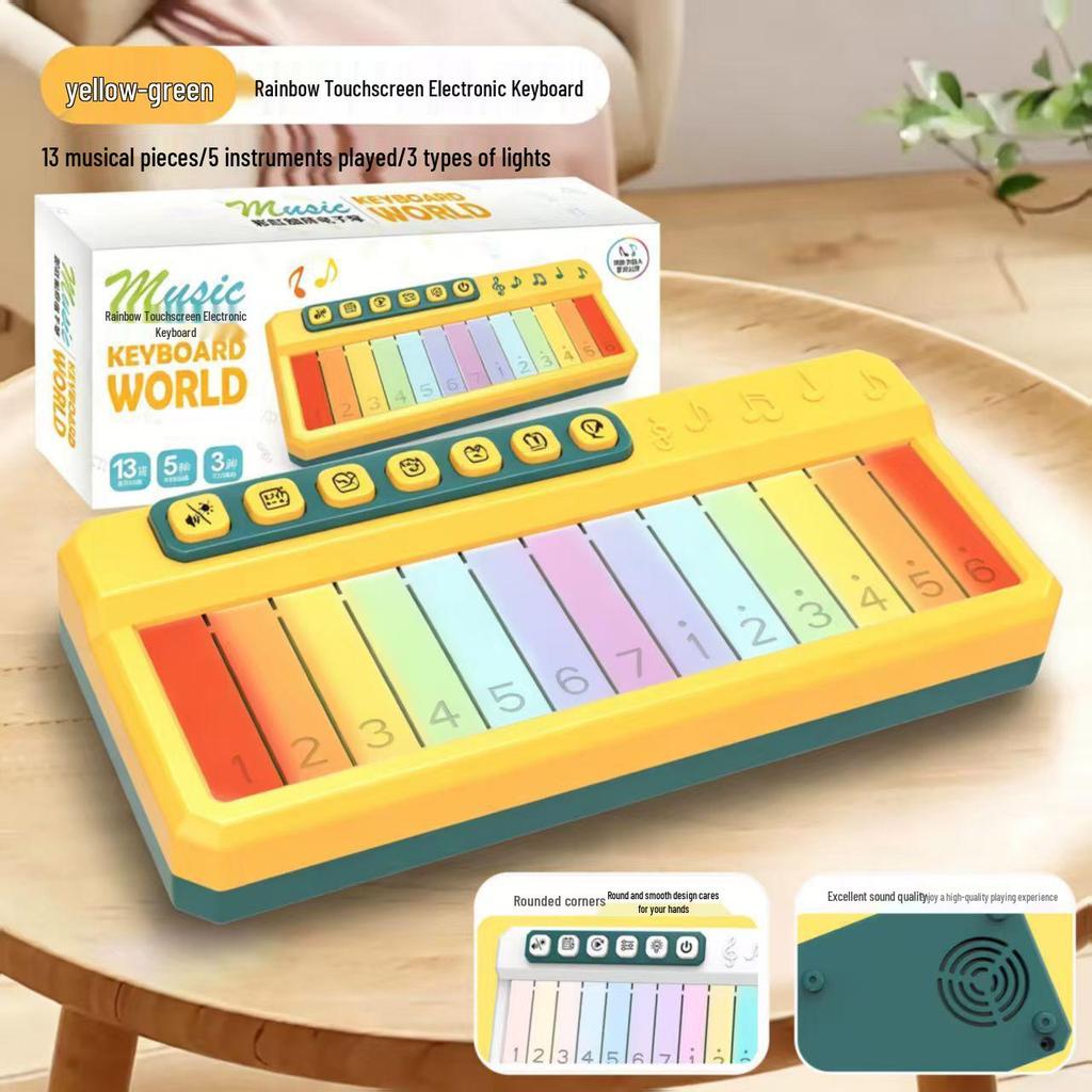 Rainbow Mini Rabbit Electronic Keyboard - Beginner's Musical Toy for Children