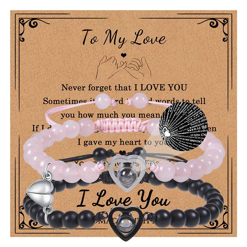 JYL TS Bracelet Custom Photo  Faceted Beads Preserves Memories & Love