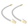 2pcs Tire Inflator Hose Adapter 13in Stainless Steel Hose M8 Thread Air Pump Extension Hose Adapter for Cars