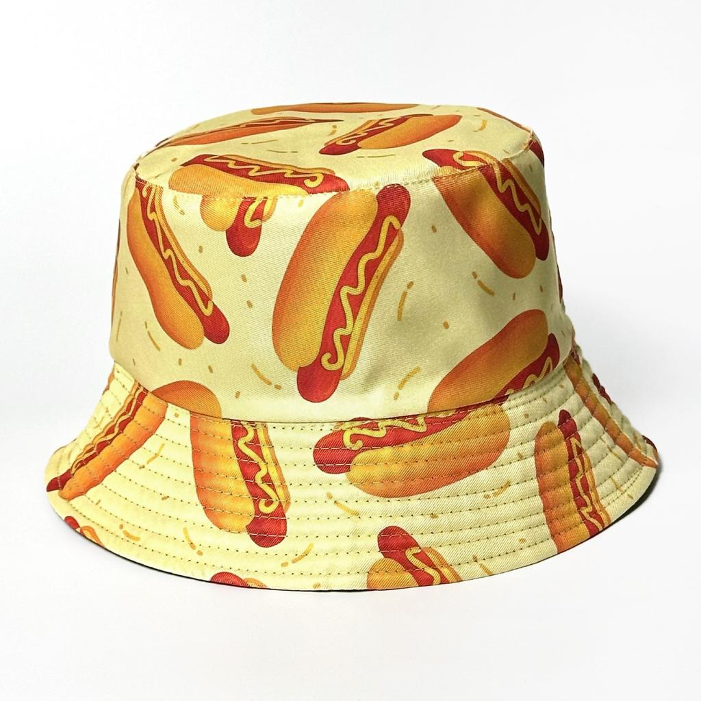 Retro Fashionable Pattern Printed Fisherman Hat Women Outdoor Travel Sun Hat Double Sided Basin Hat