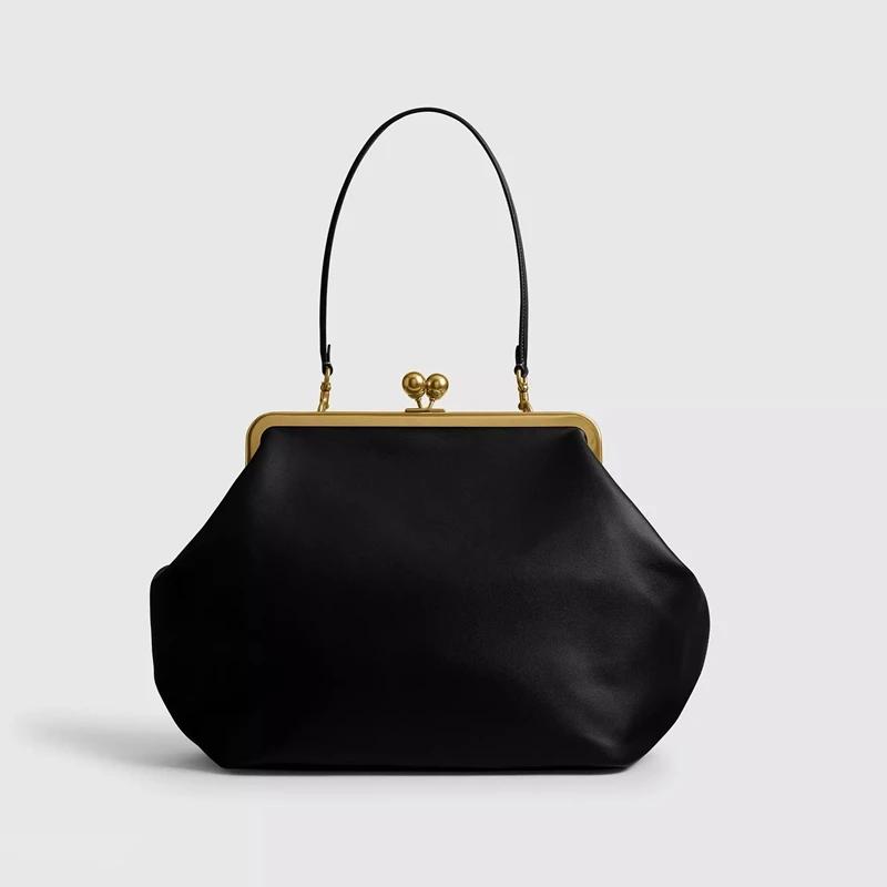 

Classic Versatile Large Capacity Clip Bags For Women Luxury Designer Handbags Purses In PU Lock Underarm Shoulder