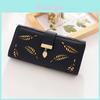 Chic Women Purse Wallet Long Card Holder Clutch With Premium Leather Pu And Crown Embellishment