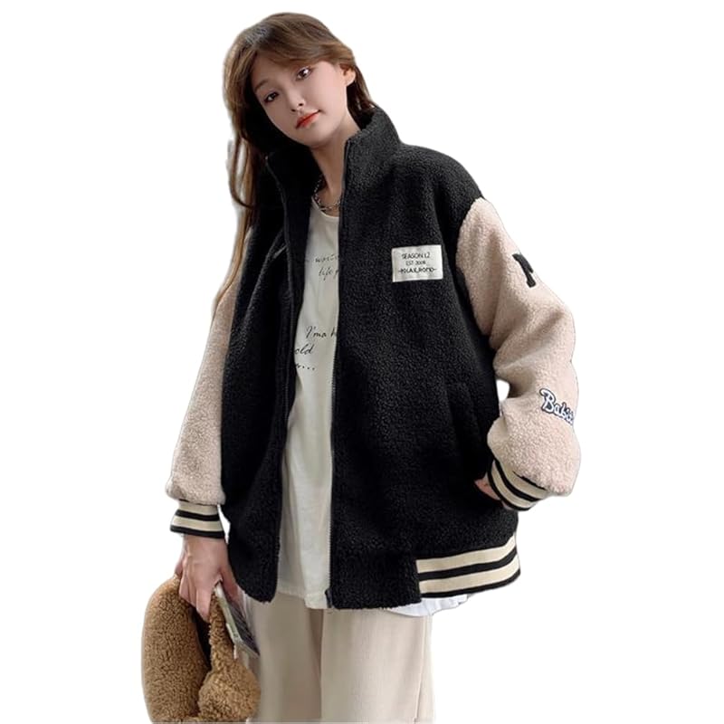 

[KOSIKINI] ladies boa blouson boa jacket boa coat outer coat fleece jacket Filling Cold protection casual short boa fur autumn winter Fluffy long