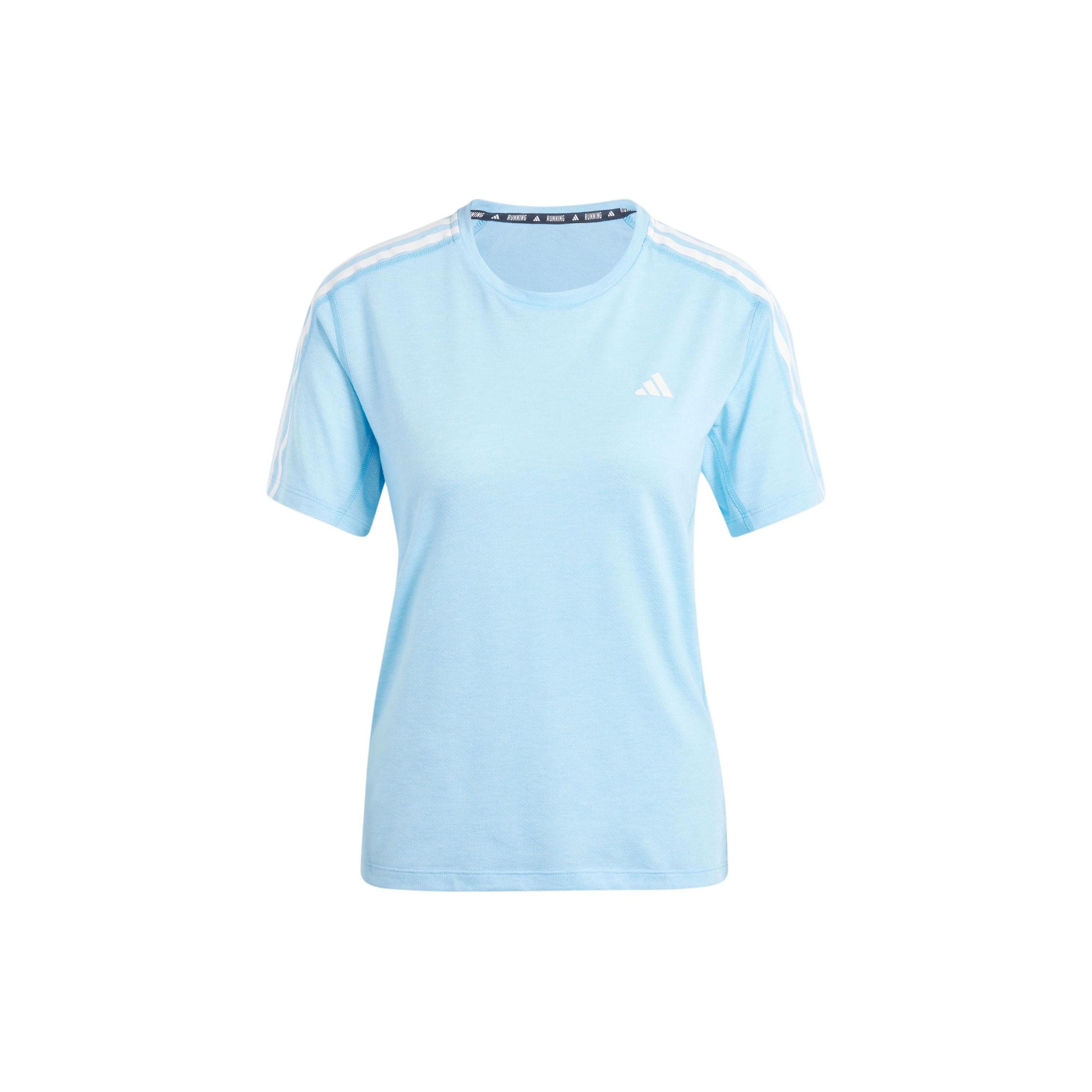 (WMNS) adidas Own The Run 3-Stripes T-Shirt Asia Sizing  Blue  Women s IK5020 L