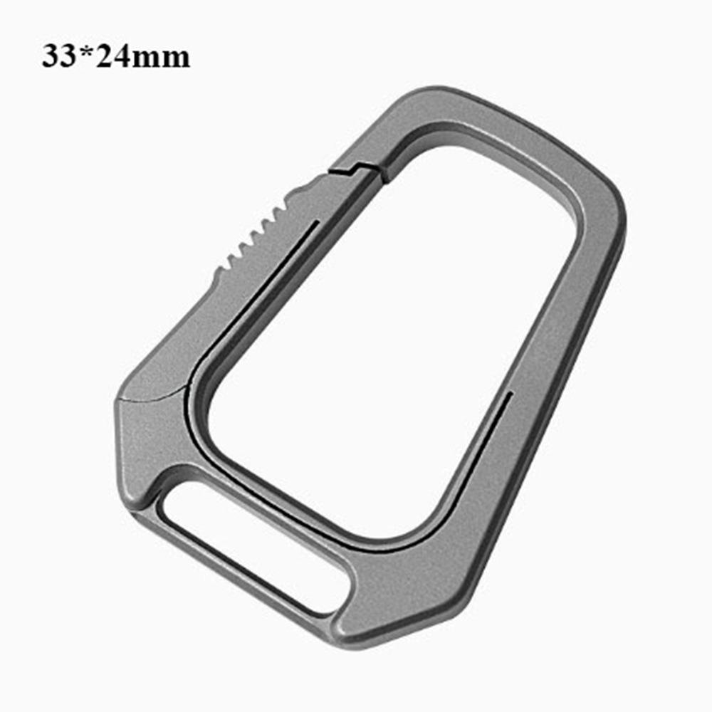 Real Titanium Alloy Keychains Buckle Portable Mini Key Rings Backpack Pendant Multi-functional Super Lightweight Bottle Openers