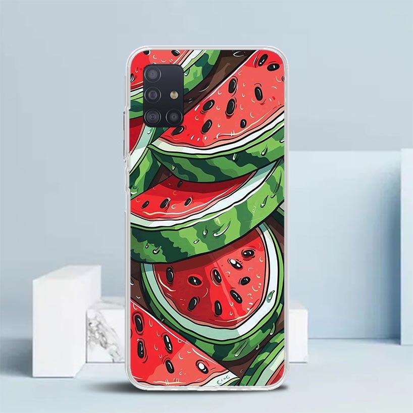 Watermelon Summer Fruit Phone Case For Samsung Galaxy A52 A32 A22 A12 A51 A50S A30S A10S Note 20 Ultra 10 S10 Plus A31 A20 A71 A