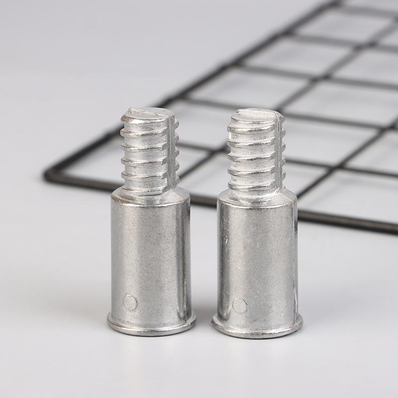 2Pcs Broom Extension Pole Adapter Tips Metal Threaded Handle Tips End Adapter Repair Kit Connector Handle Extension