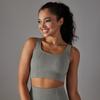 New Seamless Knitted Solid Color Dot Suspender, Beautiful Back Bra, Sports Running Fitness Suit, Vest For Women