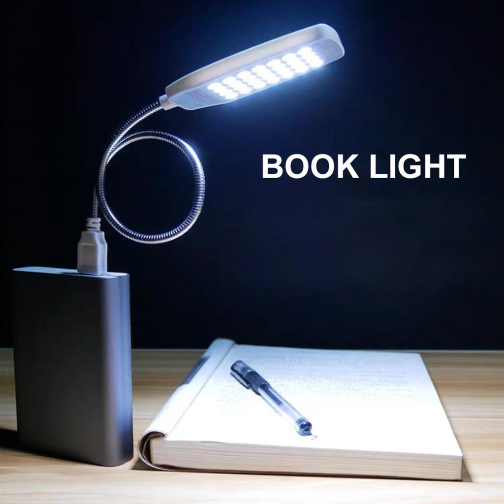 Nova luz noturna USB flexível com 28 LEDs para leitura de livros, laptop, notebook e computador de mesa - Proteção para visão sem cintilação