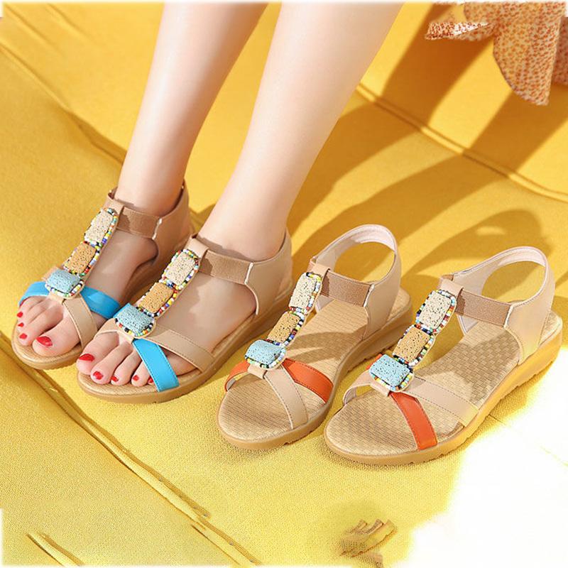 Sandalias planas de verano Zapatos de madre Zapatos de estudiante de suela  suave Sandalias cómodas para mujeres embarazadas comprar a buen precio —  entrega gratuita, reseñas reales con fotos — Joom