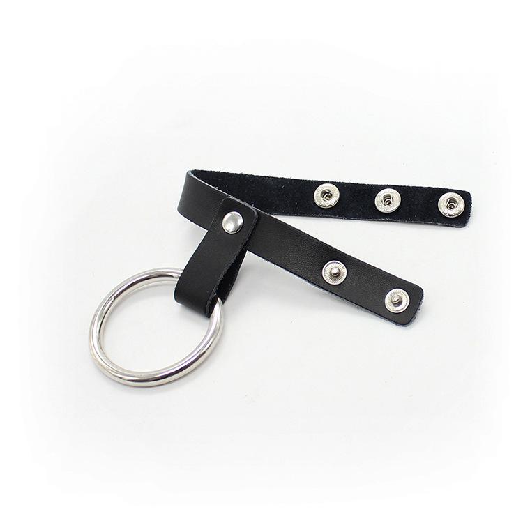 Männer Leder Keuschheits Penisring mit Spermiziden Eigenschaften - SM Alternative Erotisches Produkt