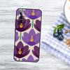 Multi Stem Orla K-Kiely Folio Phone Case For Samsung Galaxy A13,A21s,A22,A31,A32,A52,A53,A71,A80,A91 Soft Black Phone Cover